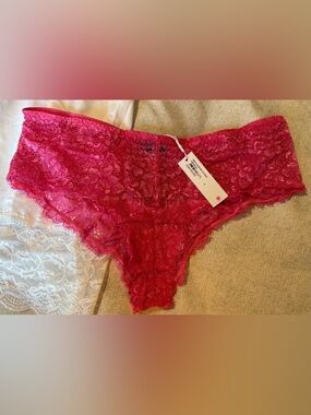 Cosabella Set of 2 Pret-a-Porter Hotpant Lace Panties Miami Pink, Size Large